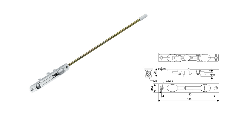 Flush Bolt,with Pole